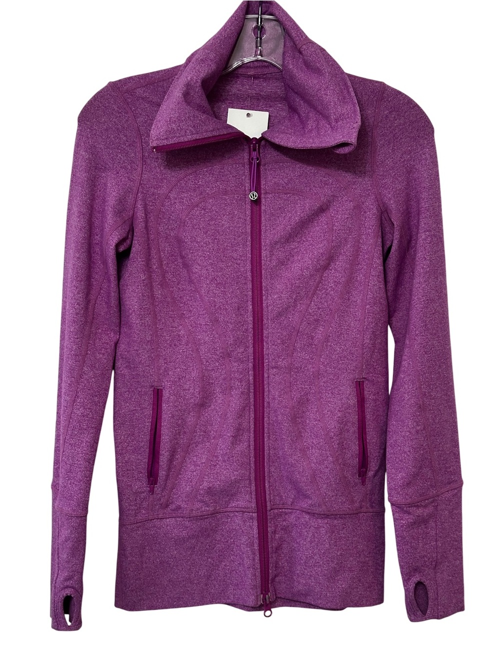 NWT Lululemon Heathered Magenta / Purple Full-Zip High Neck Jacket - Size Small